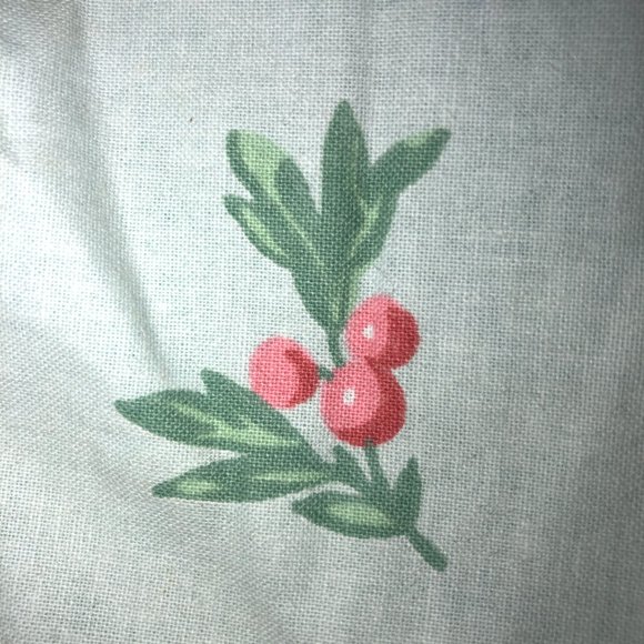 Christmas TWO custom made winter berry holly print aqua ruffle throw pil… - Picture 2 of 3